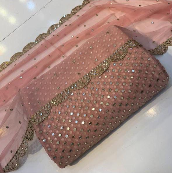 🌟 Hiba Bukhari Most Viral 9MM Chiffon 3-Piece Dress 🌟