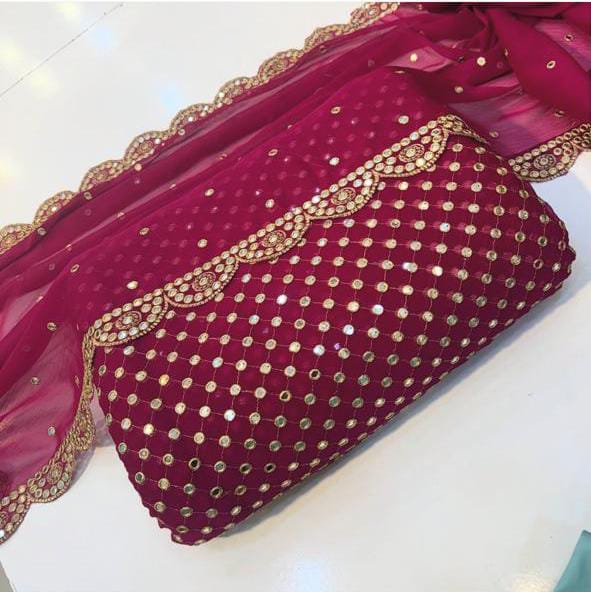 🌟 Hiba Bukhari Most Viral 9MM Chiffon 3-Piece Dress 🌟