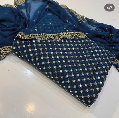 🌟 Hiba Bukhari Most Viral 9MM Chiffon 3-Piece Dress 🌟