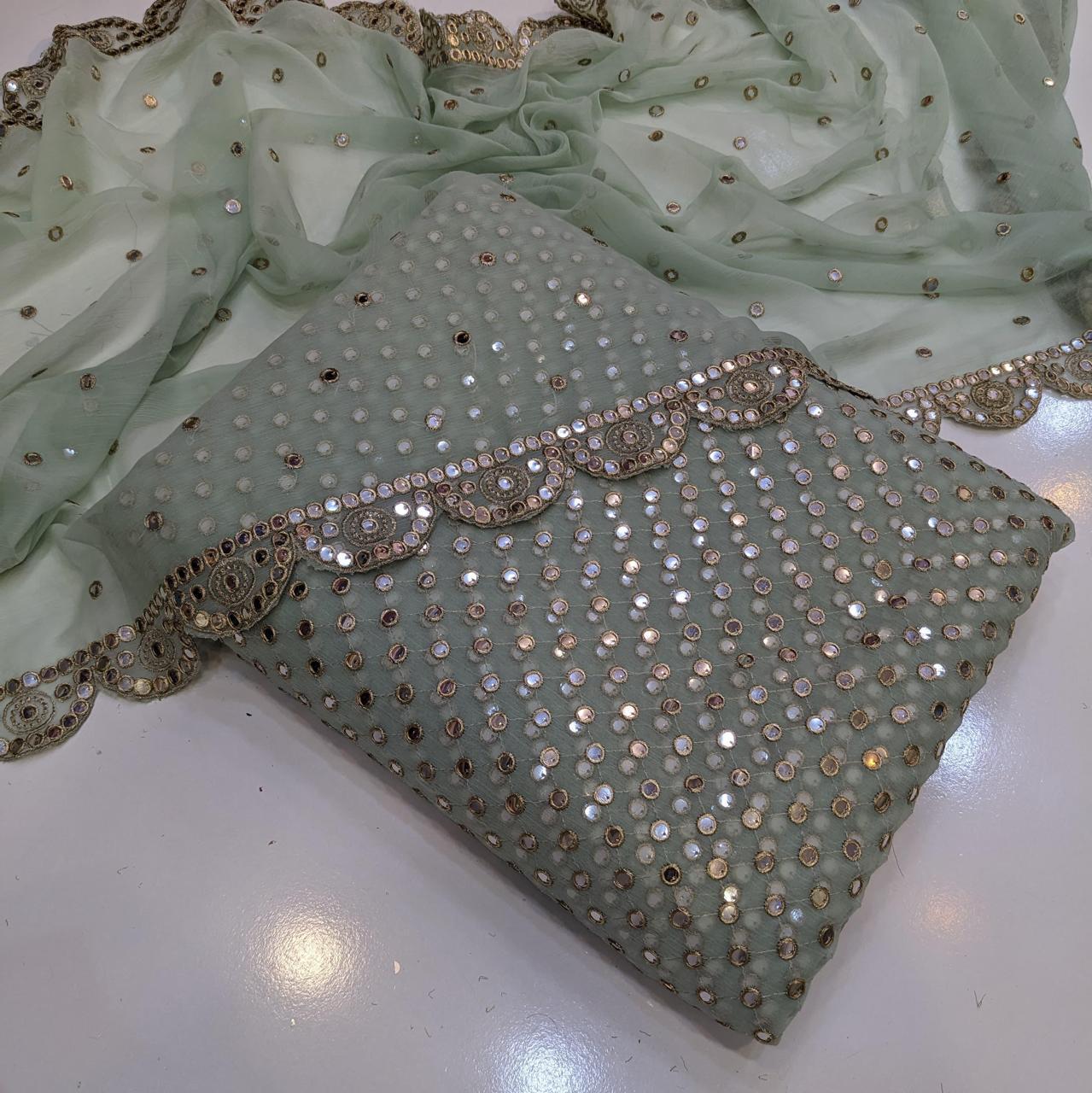 🌟 Hiba Bukhari Most Viral 9MM Chiffon 3-Piece Dress 🌟