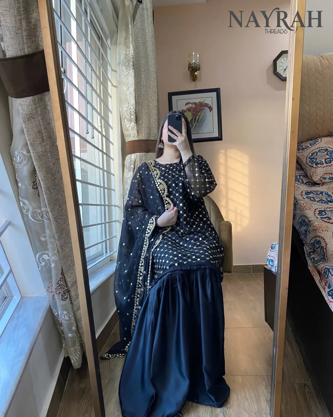 🌟 Hiba Bukhari Most Viral 9MM Chiffon 3-Piece Dress 🌟