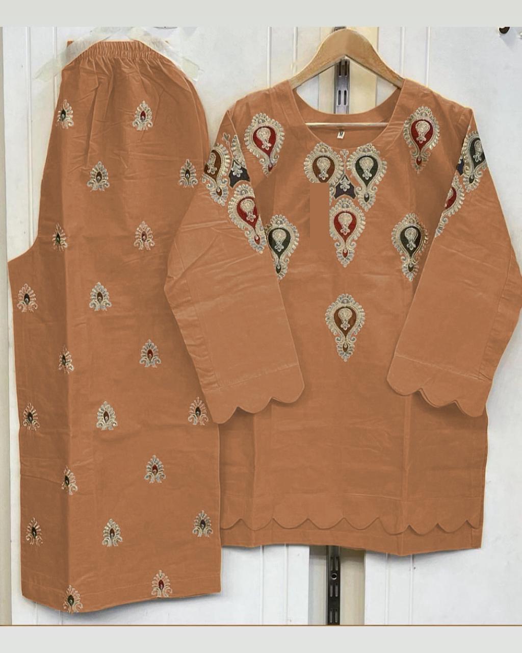 Embroidered Shirt & Flapper Set