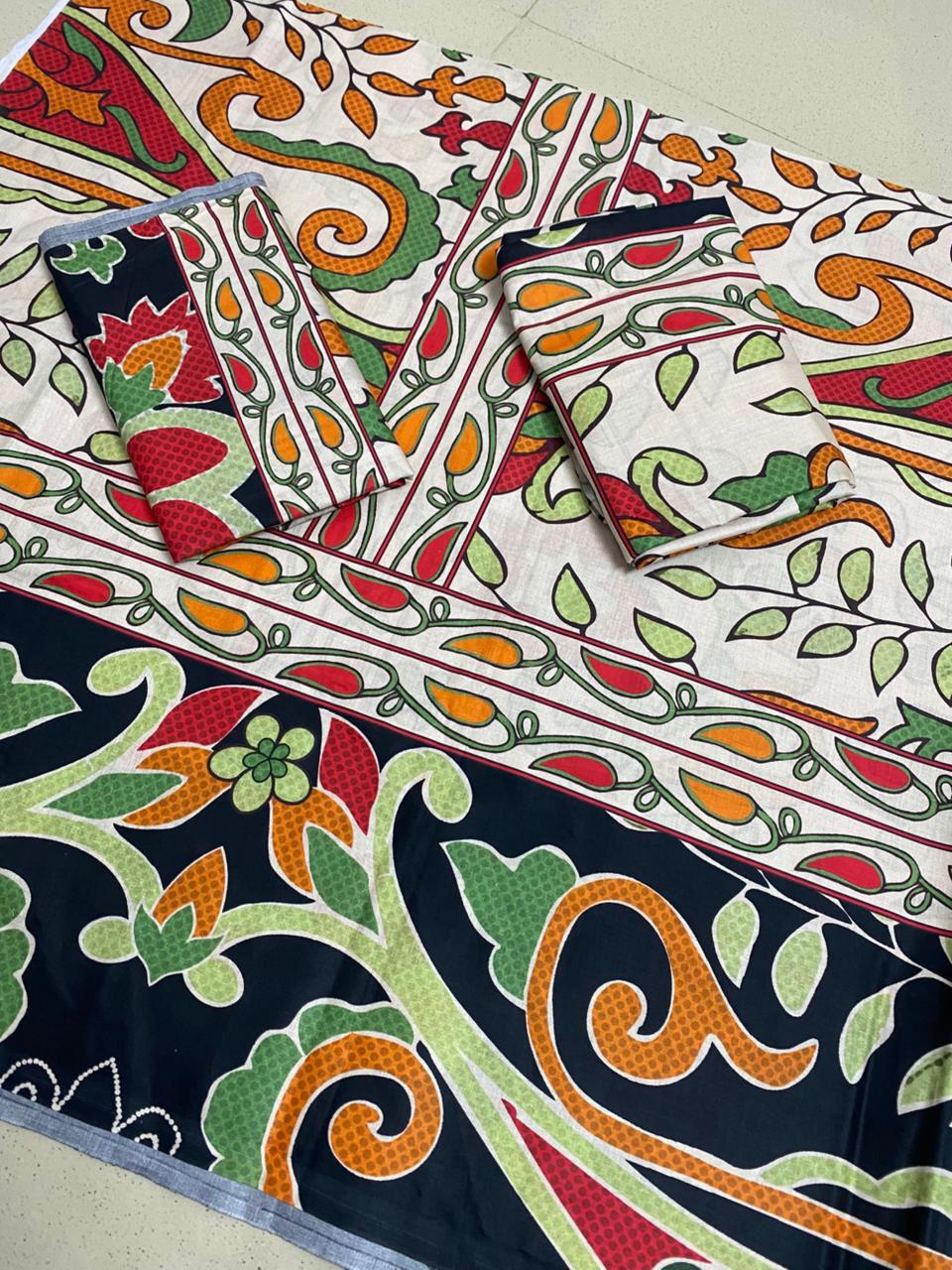 Printed Lawn Cord Set – 2PCS Matching Unstitched