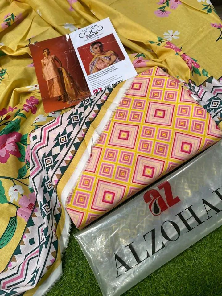 Print Lawn 2PCS Suit with Voile Dupatta Unstitched