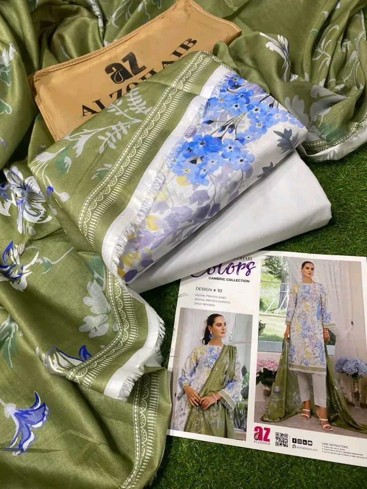 Print Lawn 2PCS Suit with Voile Dupatta Unstitched
