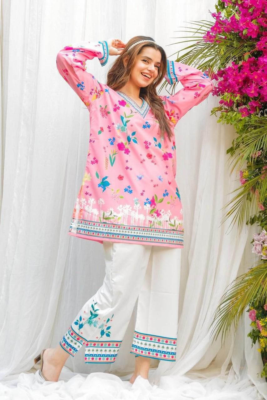 Printed Lawn 2Pcs Stiched