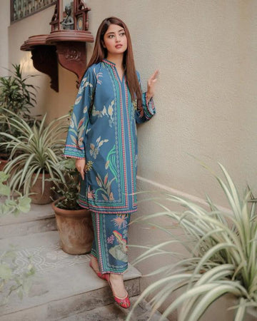 Printed China Silk Co-Ord Set