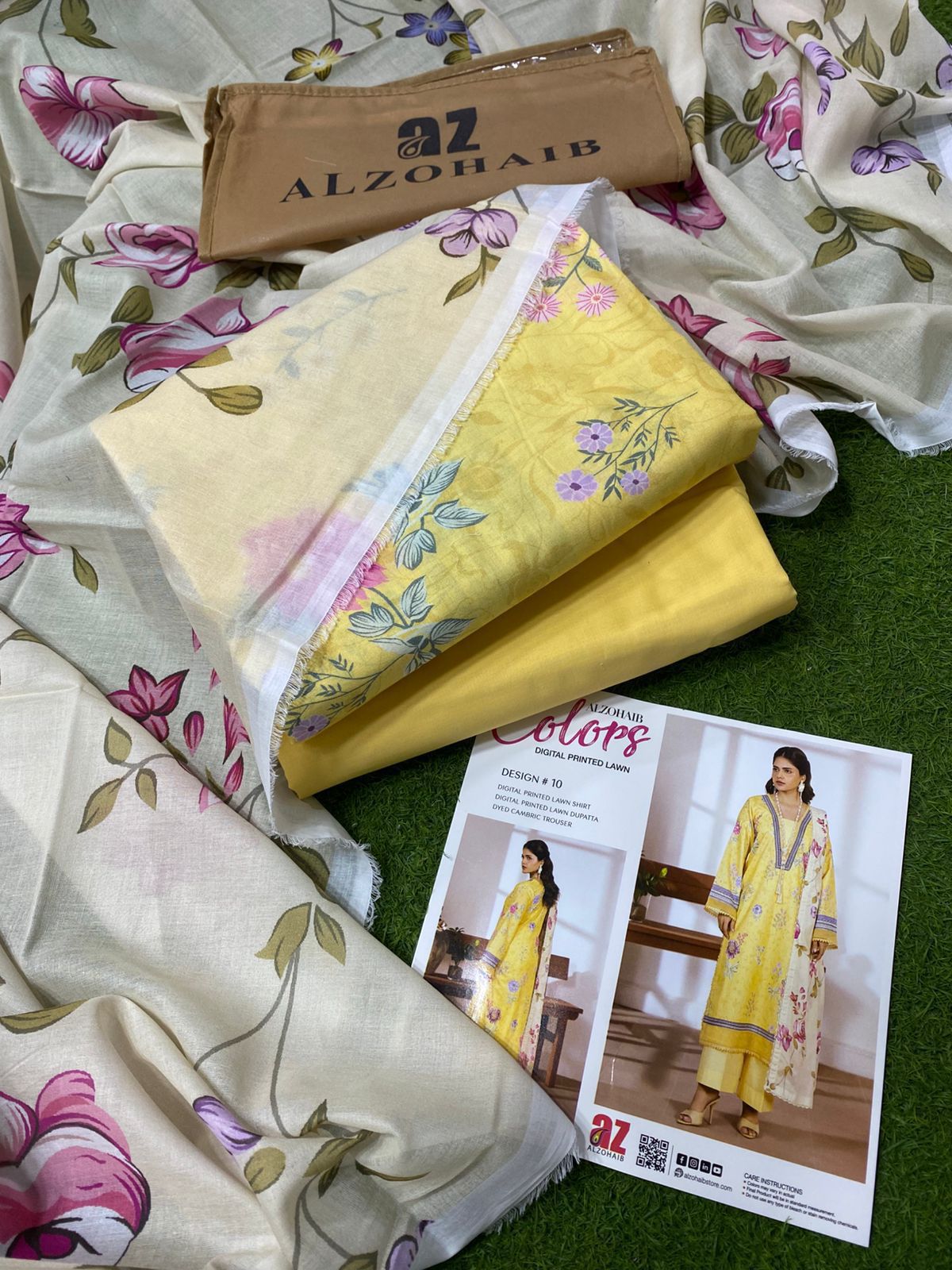 Print Lawn 2PCS Suit with Voile Dupatta Unstitched