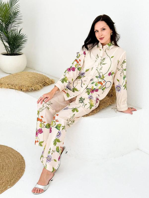 Digital Printed Swiss Lawn Cord Set