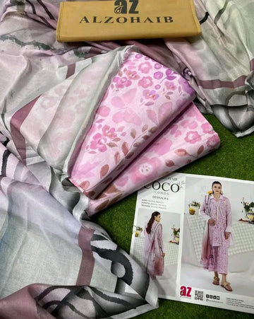 Print Lawn 2PCS Suit with Voile Dupatta Unstitched