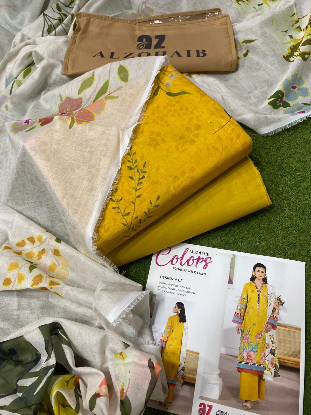 Print Lawn 2PCS Suit with Voile Dupatta Unstitched