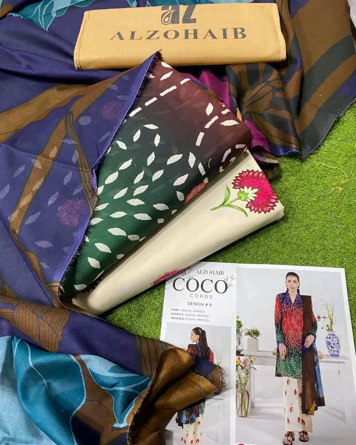 Print Lawn 2PCS Suit with Voile Dupatta Unstitched