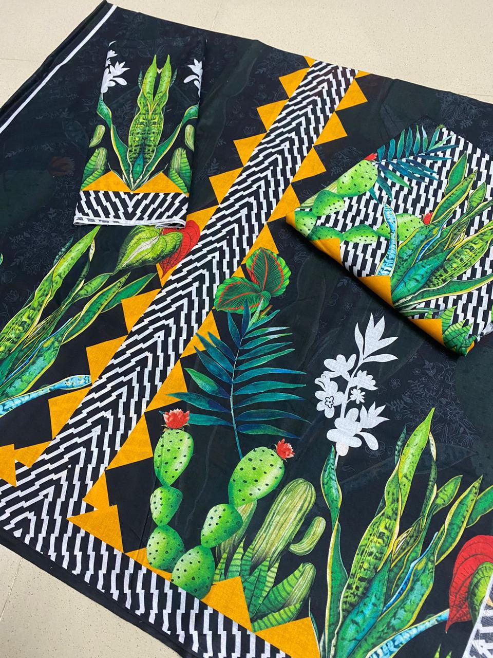 Printed Lawn Cord Set – 2PCS Matching Unstitched