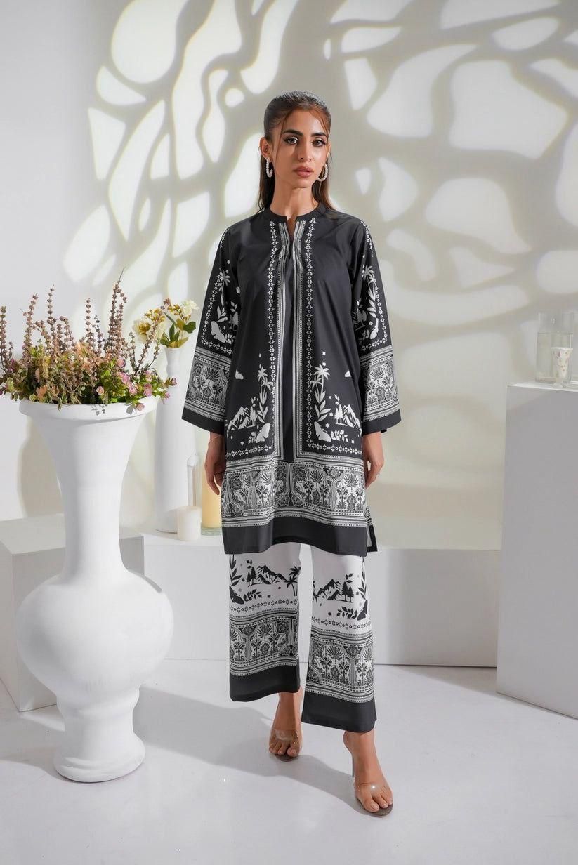 Printed Lawn 2Pcs Stiched