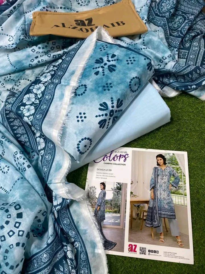 Print Lawn 2PCS Suit with Voile Dupatta Unstitched