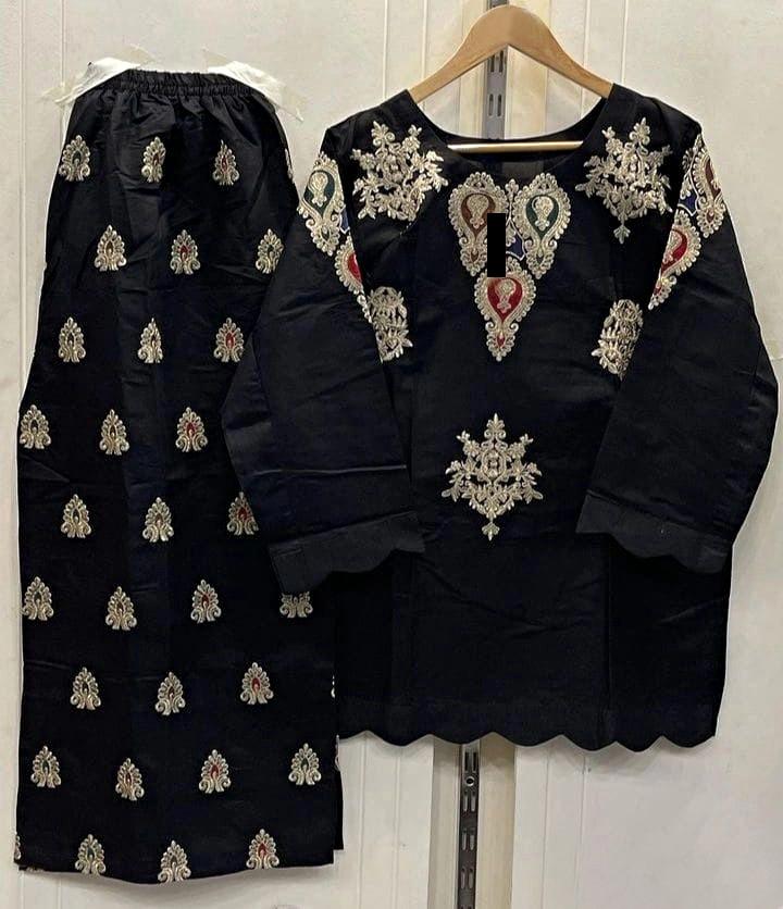 Embroidered Shirt & Flapper Set