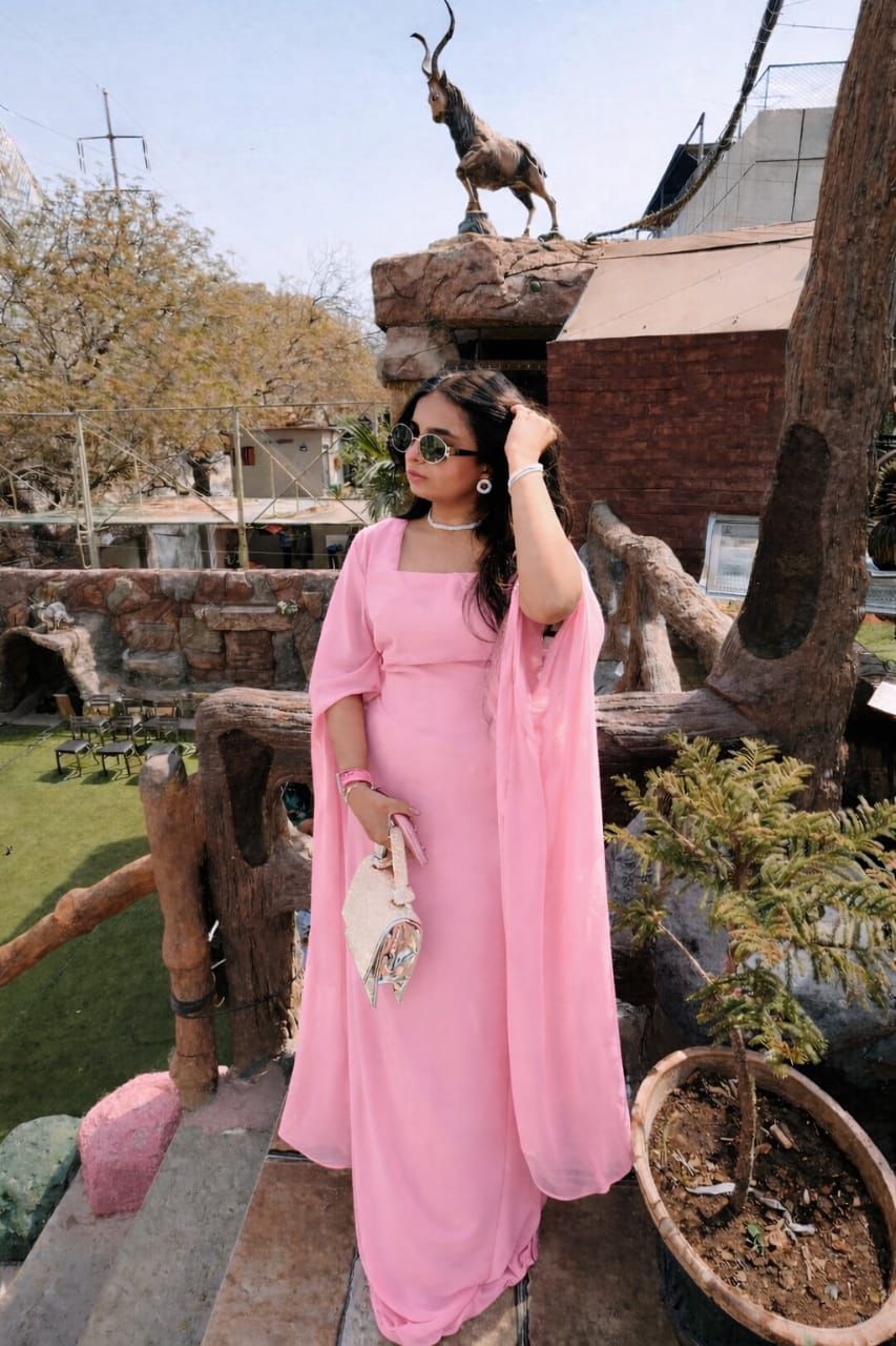 Long Sleeve Chiffon Maxi