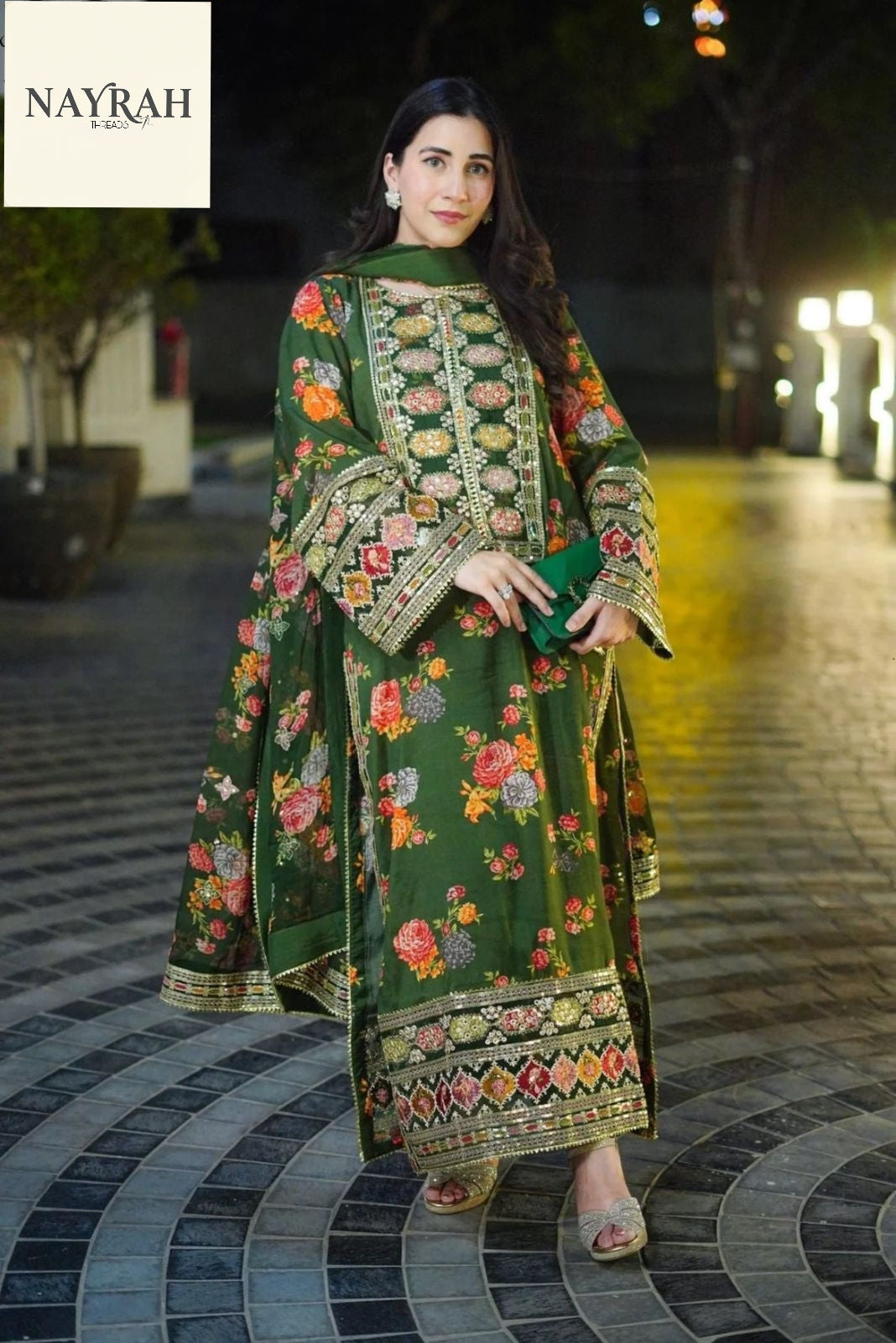 Printed Stitched Lawn 3 Piece