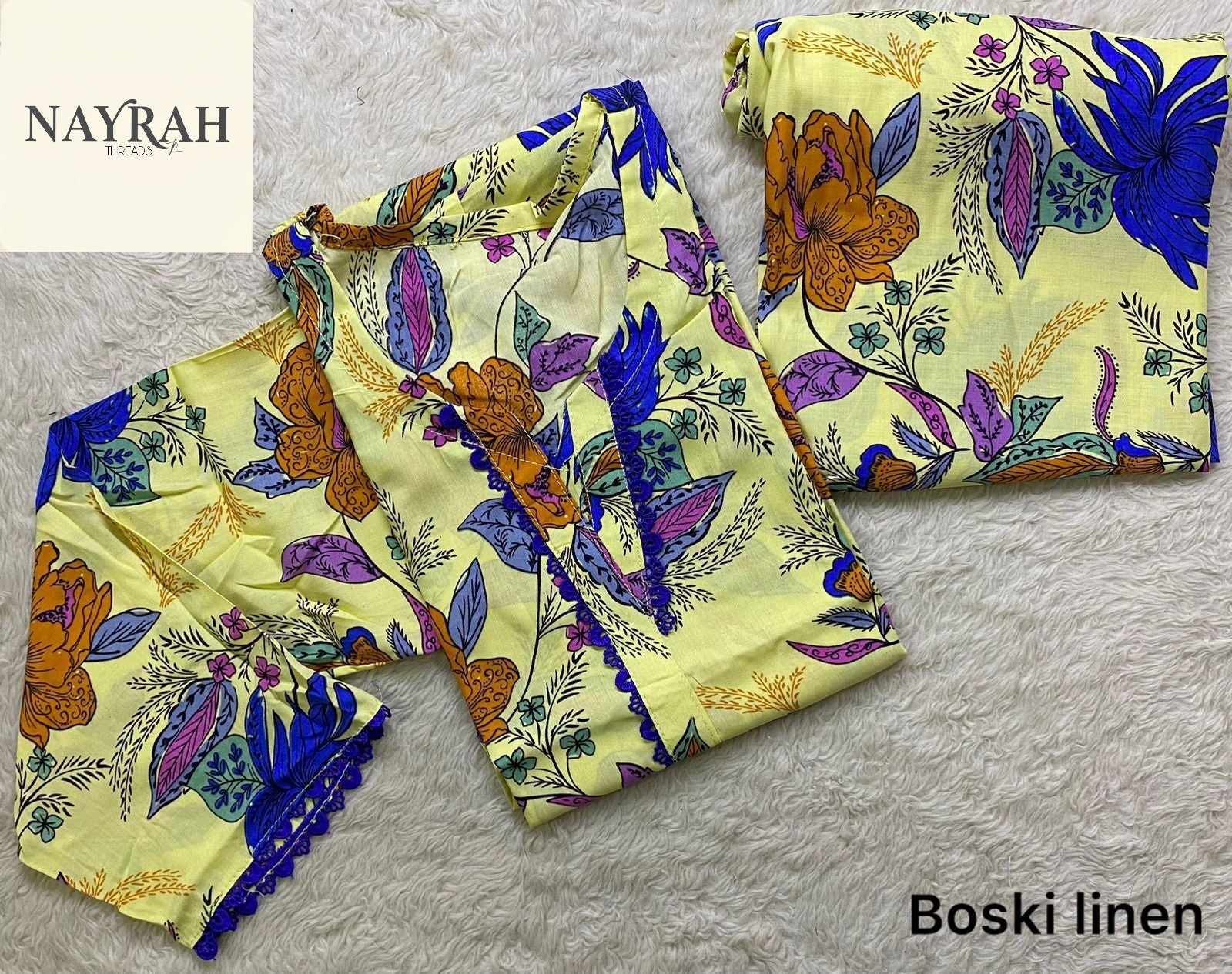 Printed Bosk Linen 2Pcs