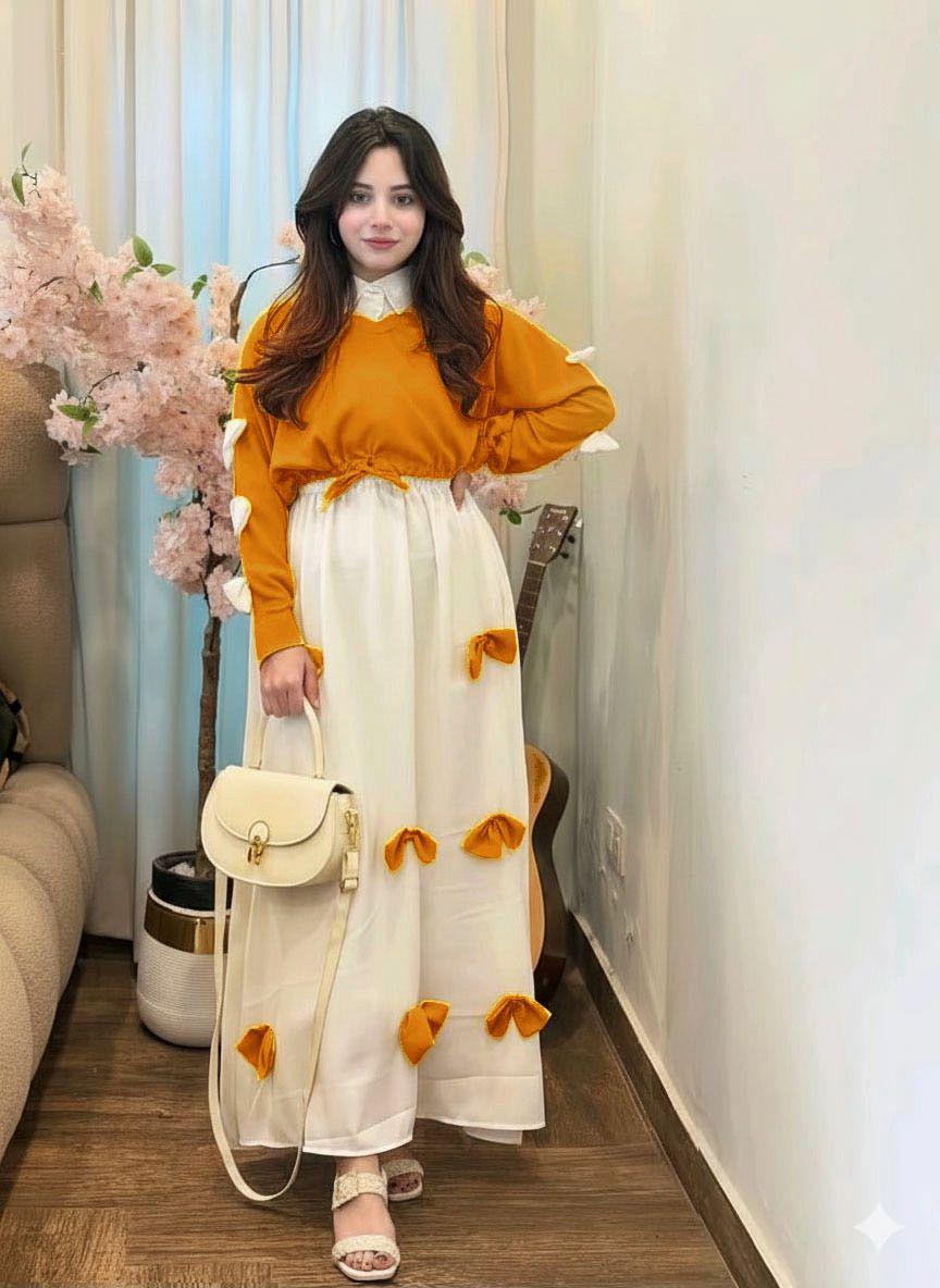 Maxi 2PCS Set Georgette Bow