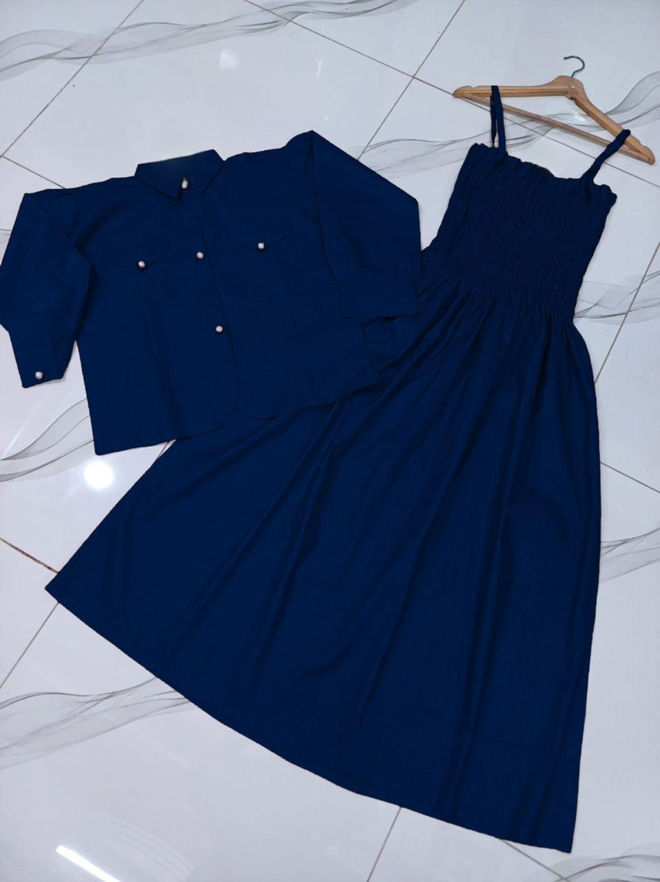 Frock 2PCS Cotton Coati & Romper Stitched