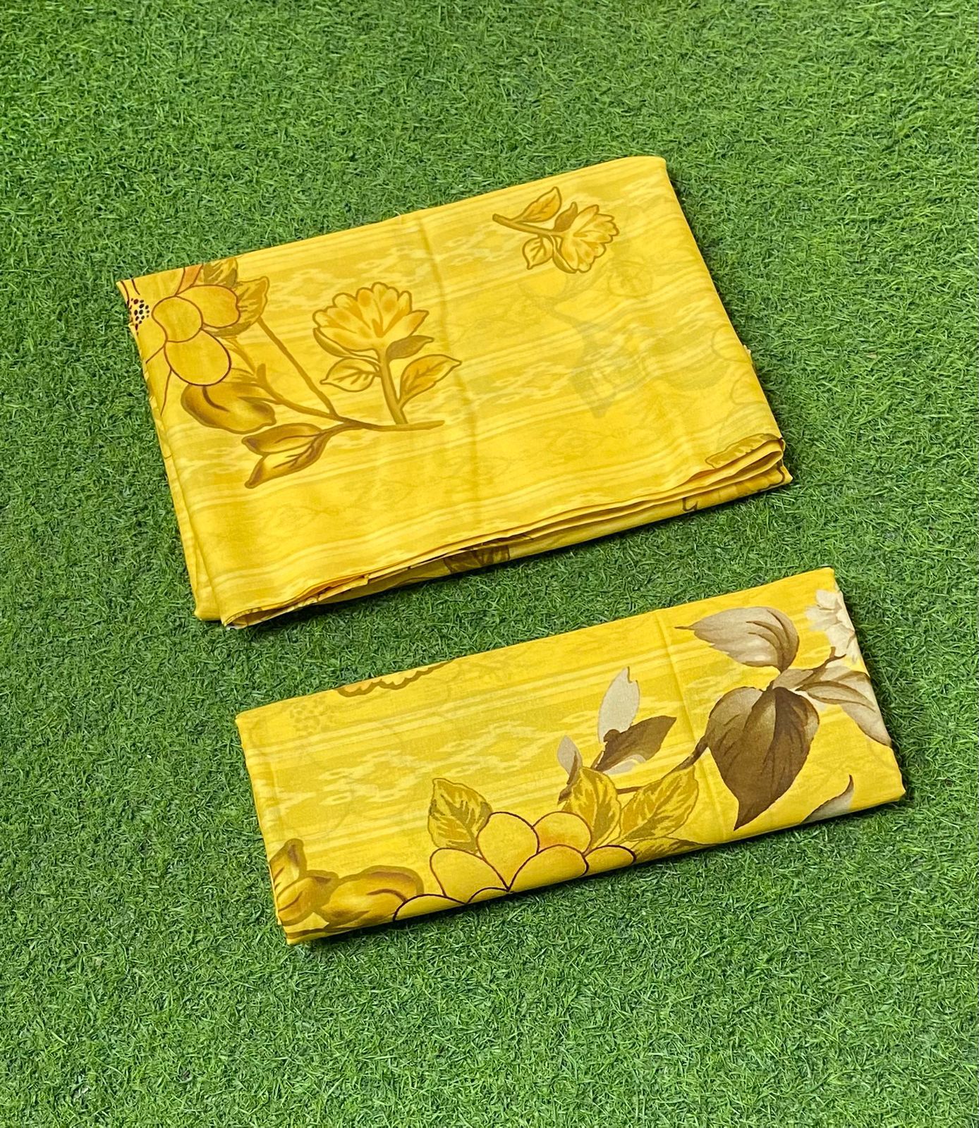 Printed Cord Set Lawn with Plain Trouser – 2PCS Unstitched