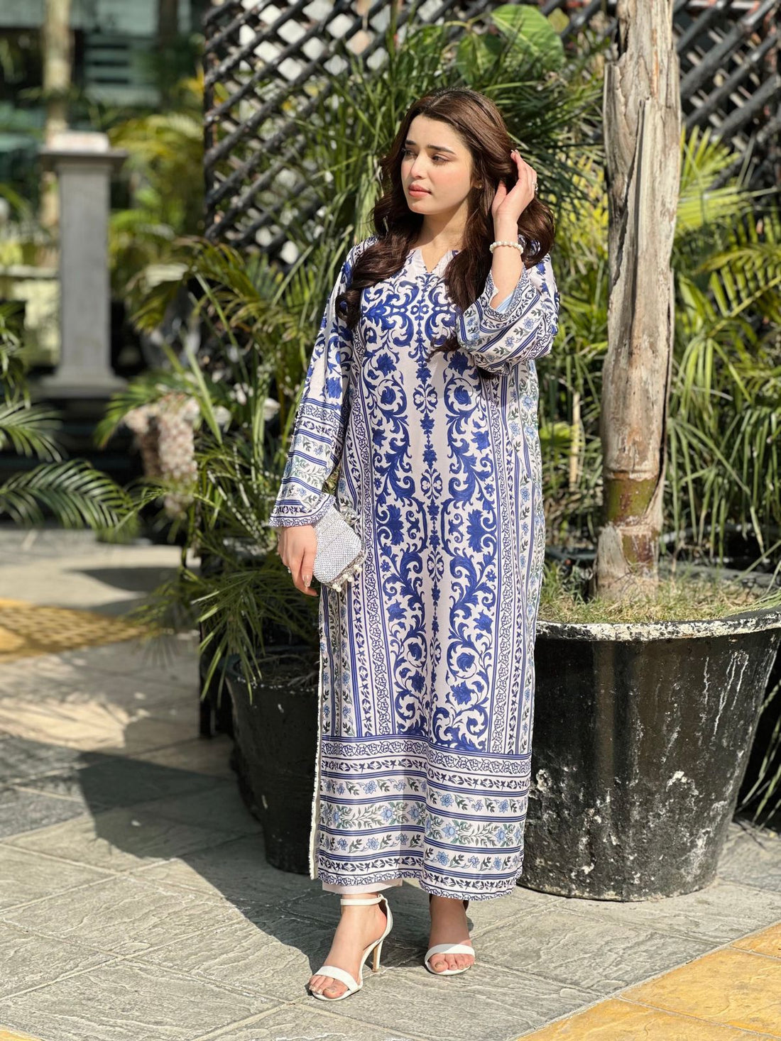 Printed Long 2PCS Doria Lawn Suit