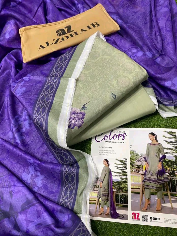 Print Lawn 2PCS Suit with Voile Dupatta Unstitched