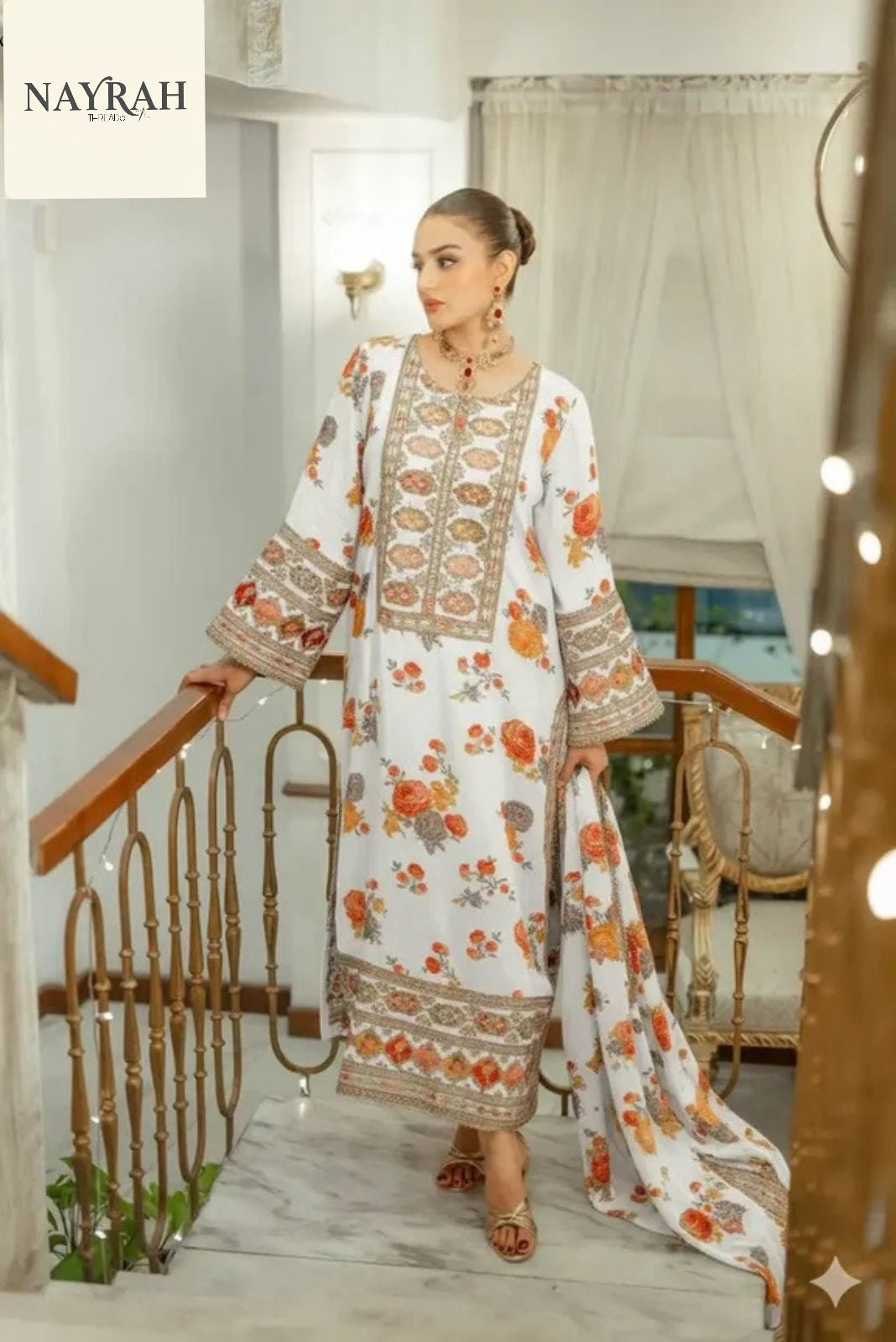 Printed Stitched Lawn 3 Piece