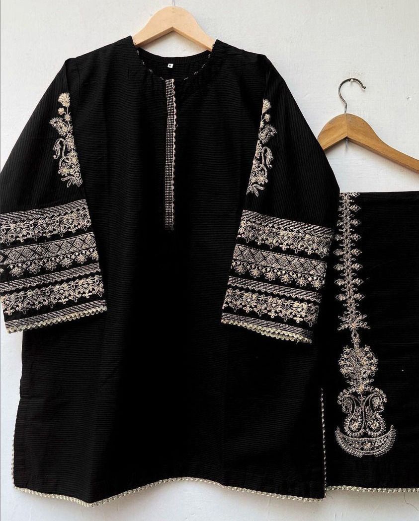 Embroidered Silk 2PCS Suit