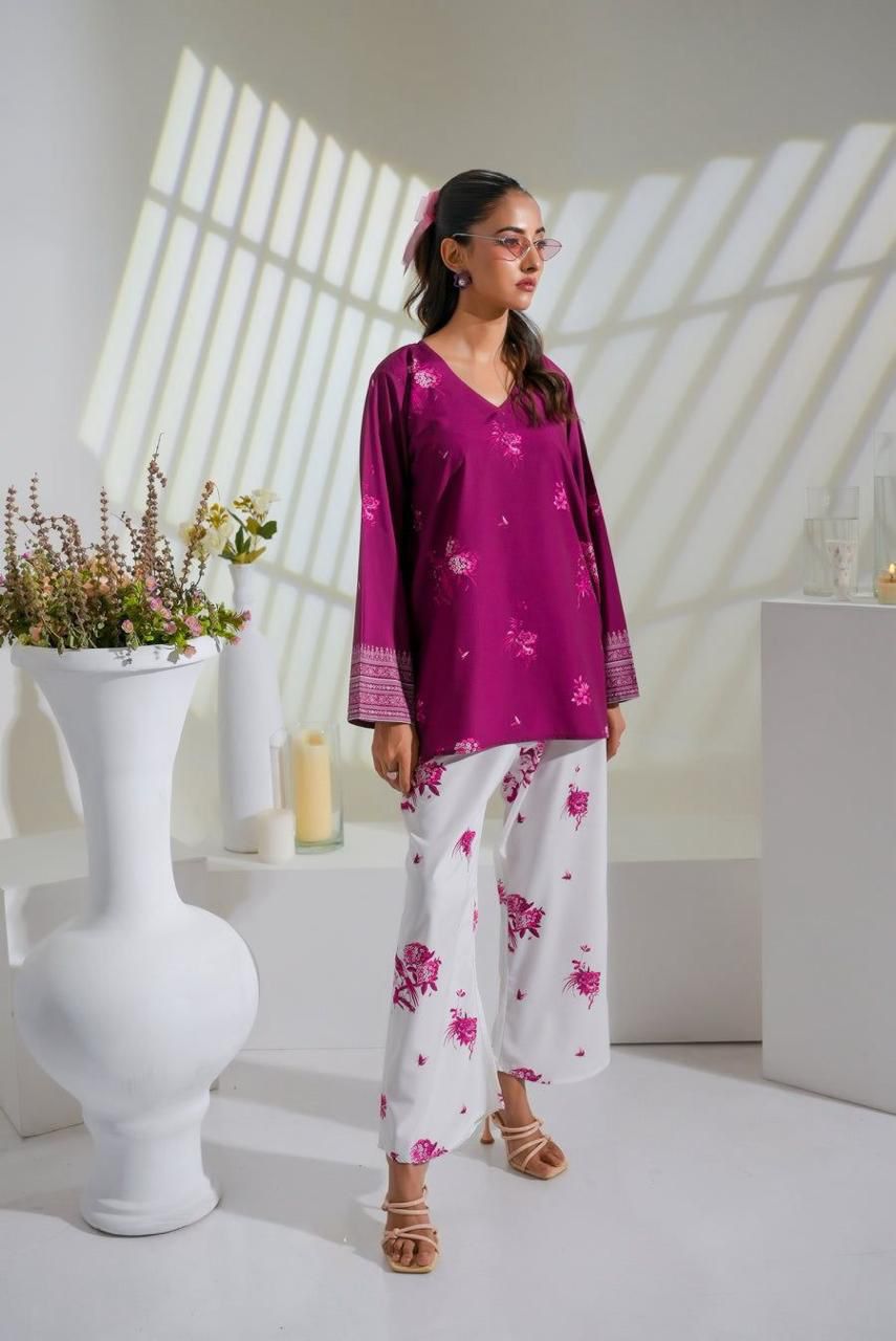 Printed Lawn 2Pcs Stiched