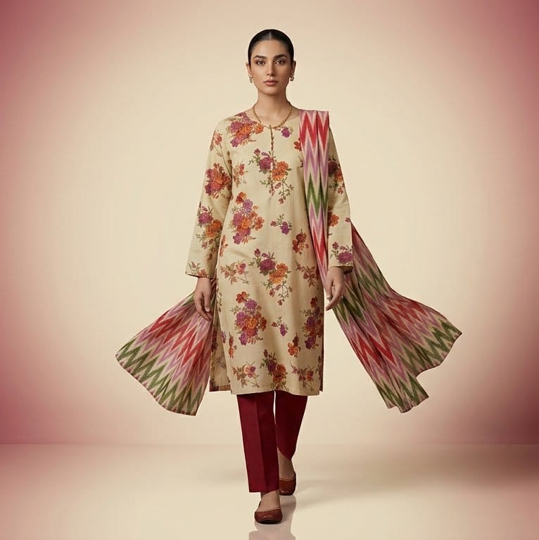 Zareen 3 Piece Printed  Lawn Suit