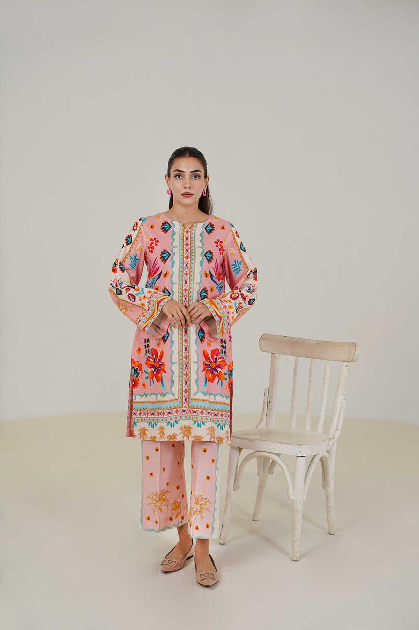 Printed Lawn Cord Set – 2PCS Matching Unstitched