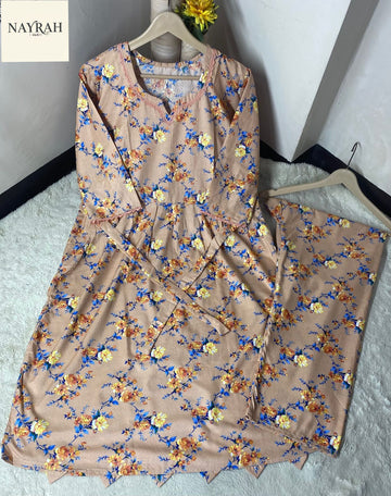 Printed Cotton 2 Pcs Frock Set