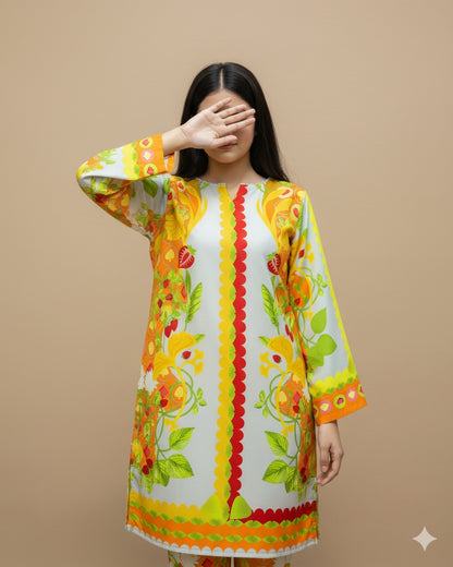 Trendy Printed Viscose Dress | Elegant & Stylish Outfit for Women