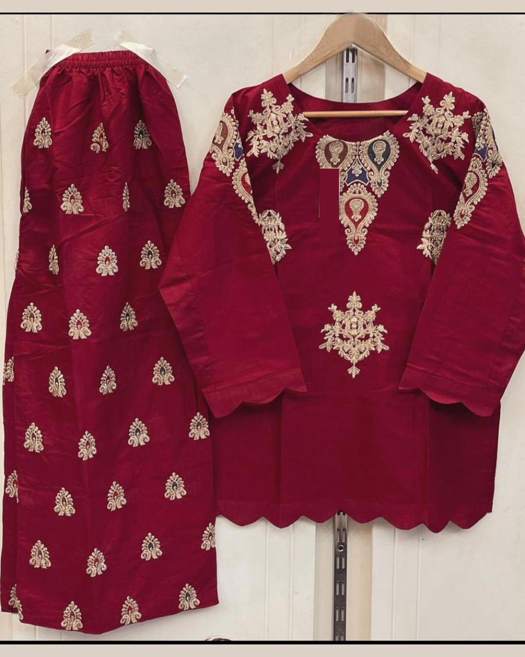 Embroidered Shirt & Flapper Set